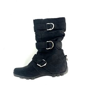 Link brand faux suede boots